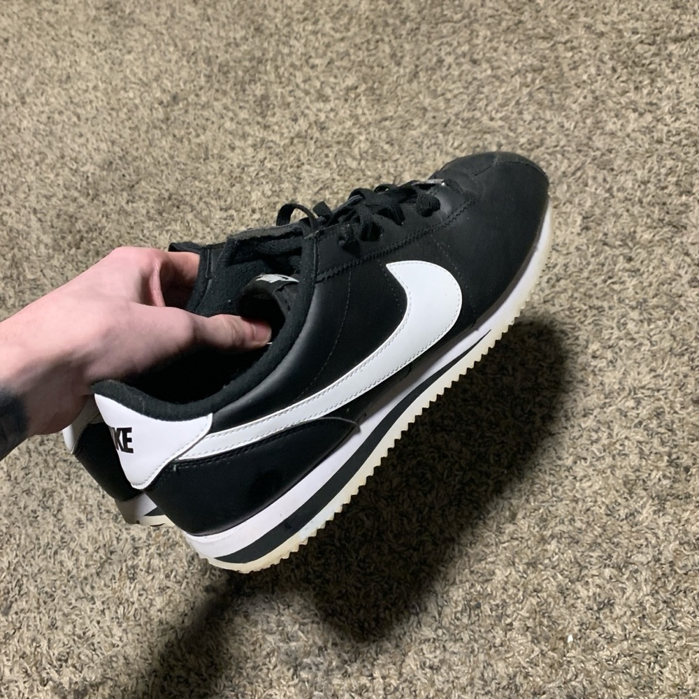 Nike Men's Black and White Cortez